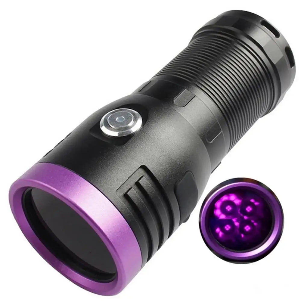High-Power 365nm UV Detection Flashlight Banknote Authentication Light Aluminum Rechargeable Farm Scorpion Catcher UV Torch
