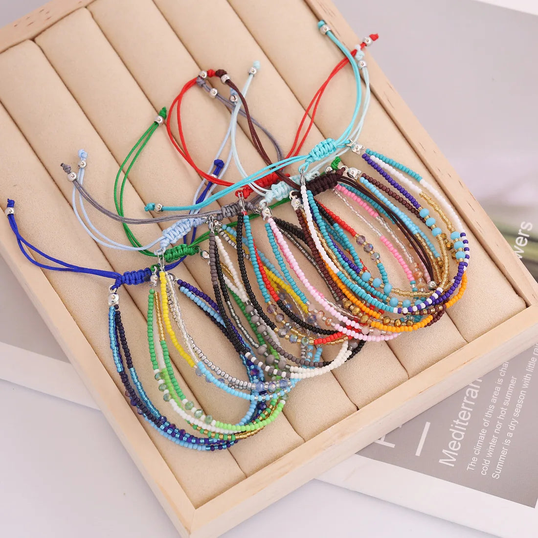 New Style Fancy Premium Fashion Jewelry Woven Bohemian Bracelet Colorful Beaded Cuff  Bracelet for Girls