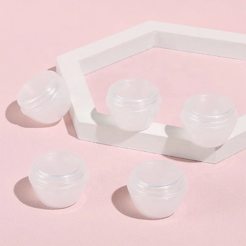 Good Shape White 2024 New Arrival Ready to Ship 10g Plastic pp Cream Jars White Plastic Cosmetic Jars with Lids
