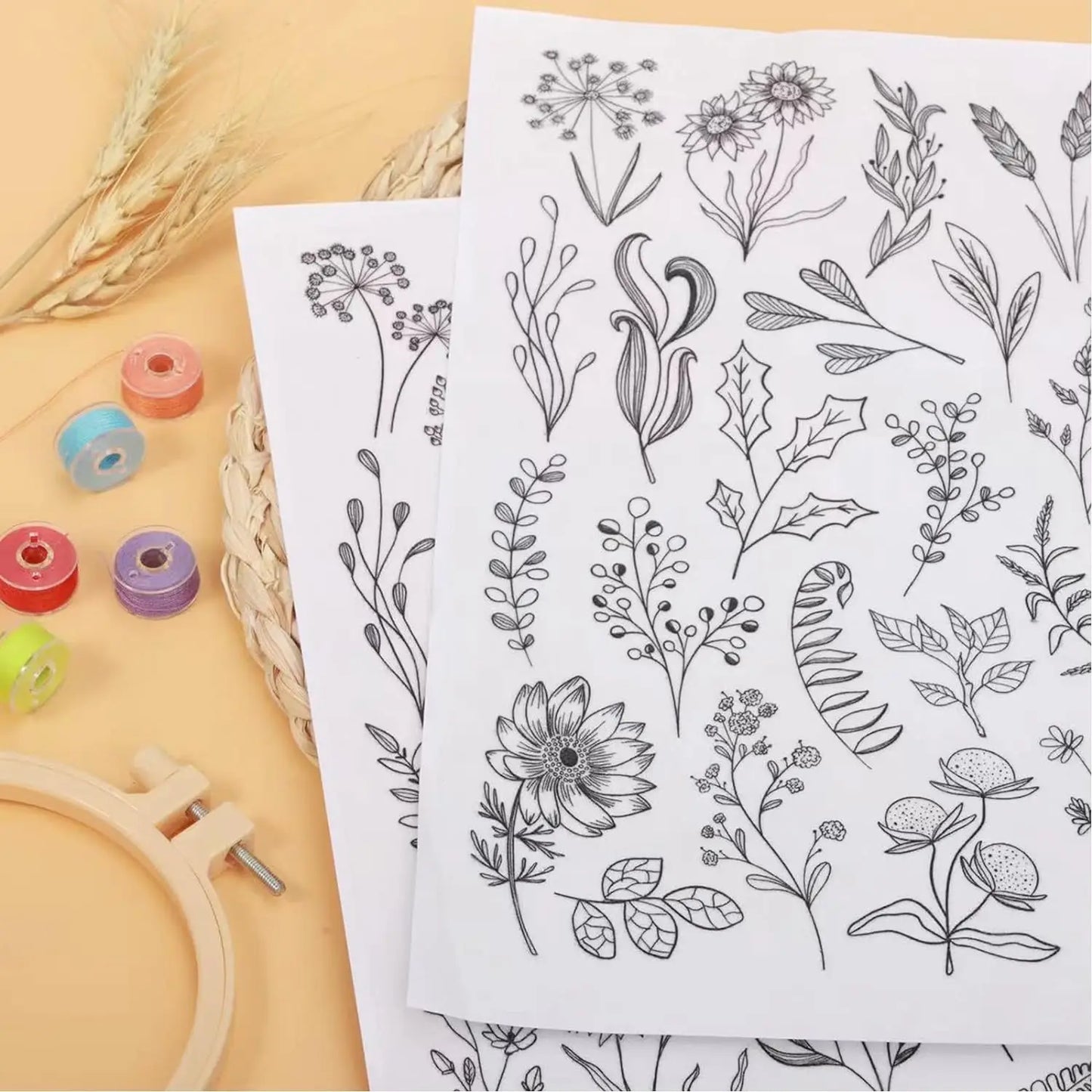 One Piece  A4 Size Custom Stick and Stitch Embroidery Paper Water Soluble Plain Embroidery Stabilizers
