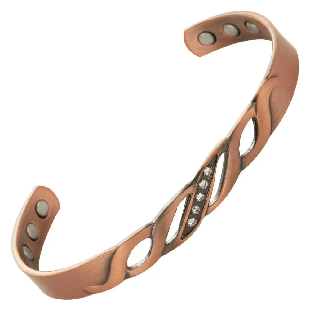 Elegant Pure Berber Copper Metal Therapy Magnets Bracelet Fashion Bangle with Magnetic Effect for Arthritis Pain