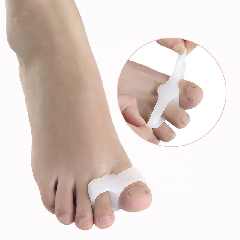99insole Silicone SEBS Foot Fingers Two Hole Toe Separator Hallux Valgus Guard Feet Care Thumb Protector