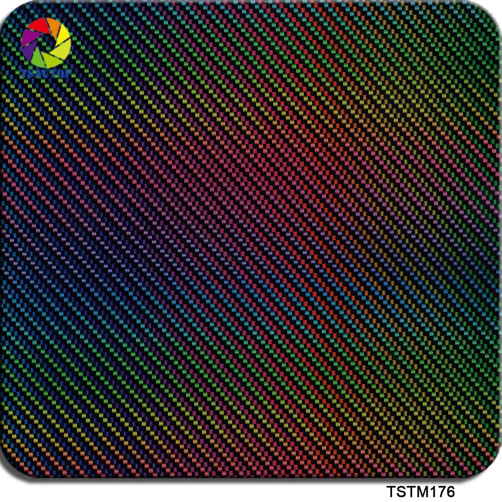 TSAUTOP Popular Colorful Carbon Fiber Water Transfer Film Hydro Grafic Dipping Film 1m*50m Versatile Application