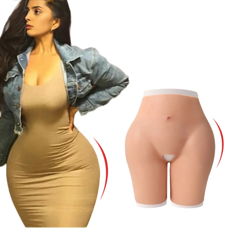 Silicone Fake Buttock 2.2cm Thickness Silicone Bum and Butt Hip Enhancer Padded Lifter Pants Big Butt Thick Shaper for Women
