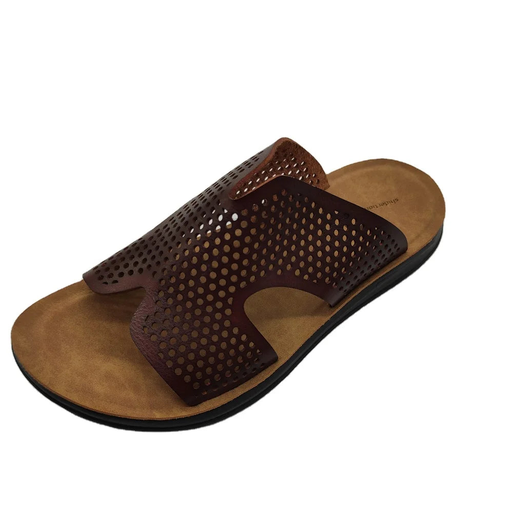 Men's Platform Winter Waterproof Outdoor Sports Sandals Microfiber Leather Upper Anti-slip Wear-resistant