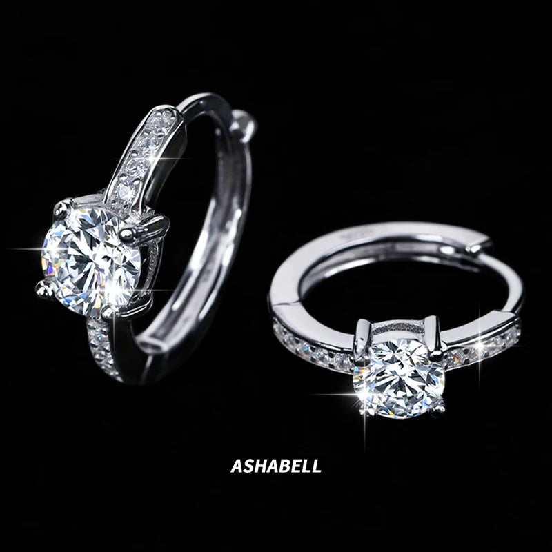 Haute Sense French Style D Colour Moissanite Earrings S925 Sterling Silver Earrings for Women