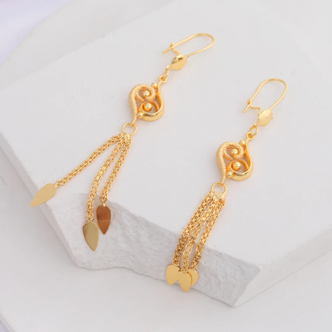 Wholesale 18k Gold Plated Fine Art Deco Jewelry Earring Women Elegant Fashion Design Whisker Zircon Brass Copper Earring Brin