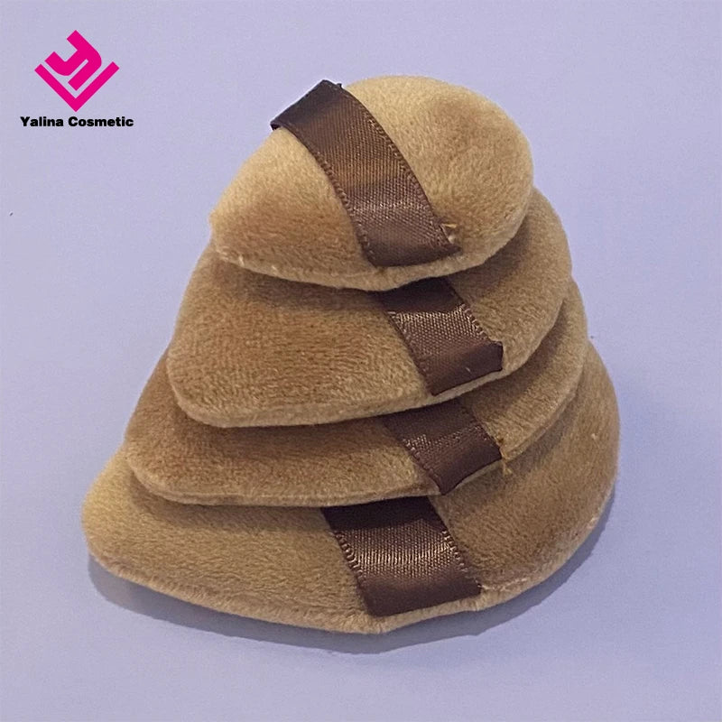 Private Label Microfiber Puffs Powder Face Puff Velour Velvet Water Drop Makeup Powder Puff