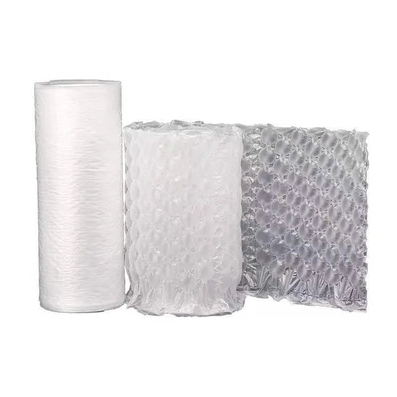 QPACK F020 HDPE PO PE Shock-proof Protective Film Packaging Air Cushion Logistics Wrap Bubble Roll 0.02mm Thickness Degradabl