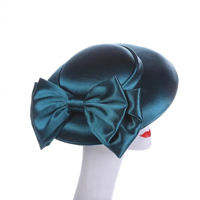 Lady's Bowknot Kentuchy Derby Church Royal Ascot Sinamay Hat Vintage Bridal Wedding Party Dress Fascinator Hat Accessories