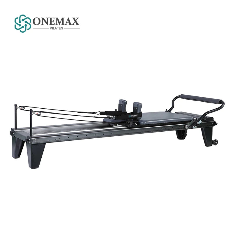 ONEMAX White Aluminum Alloy Reformer Pilates Machine with Full Workout Indoor Training Bed Pilates Reformer Machines