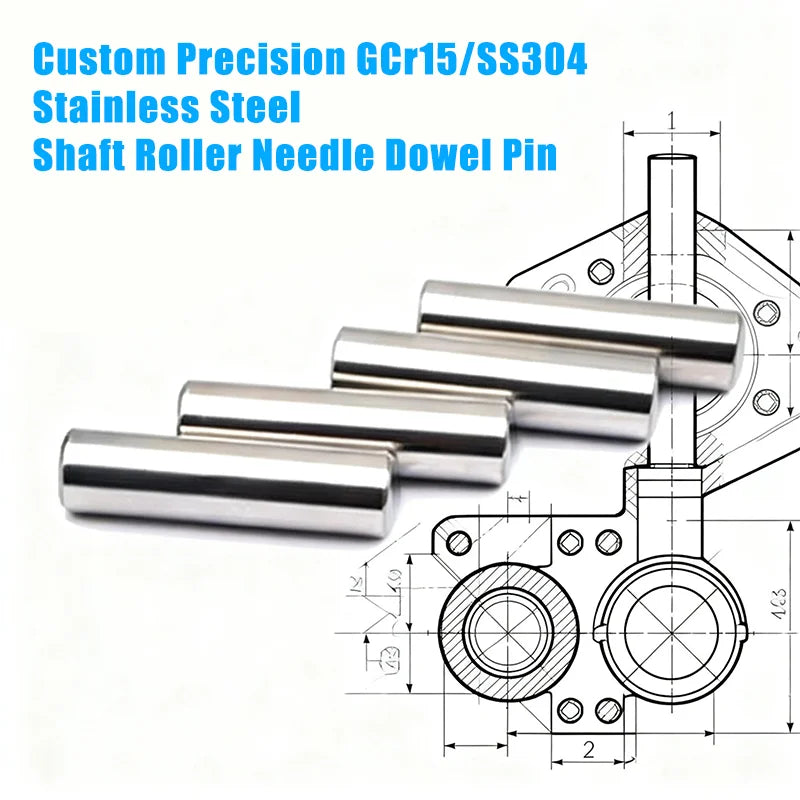 Custom Precision GCr15/SS304 Stainless Steel Shaft Roller Needle Dowel Pin