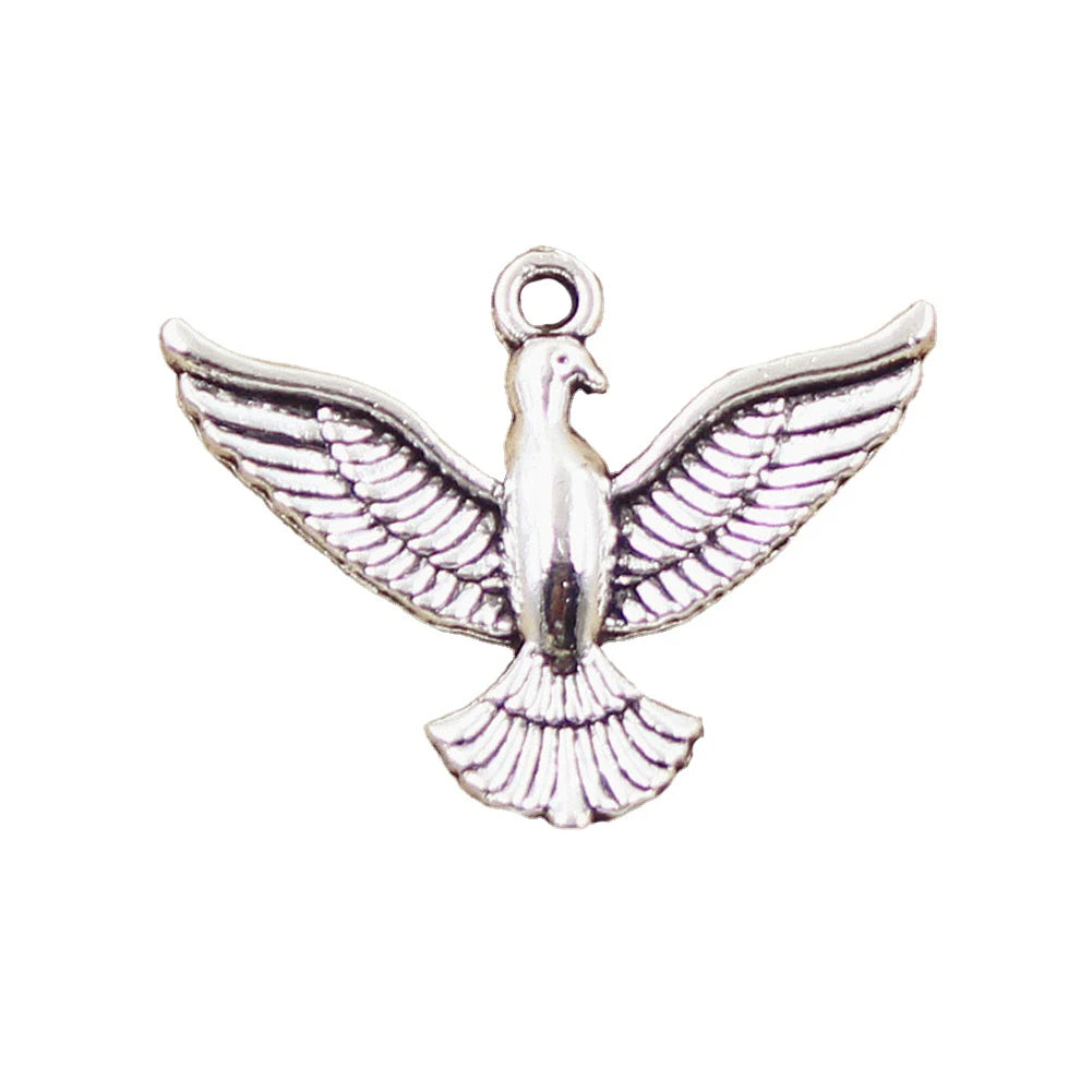 Charms Eagle Hawk 28x37mm Tibetan Silver Color Pendants Antique Jewelry Making DIY Handmade Craft
