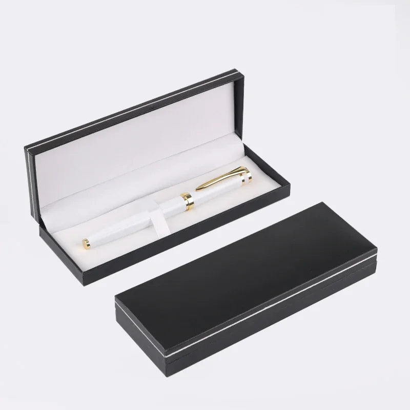 2026 China Bulk Products Promotional Luxury Business Hand Made Custom logo Gift Steel Roller Pen Set With Metal Clip