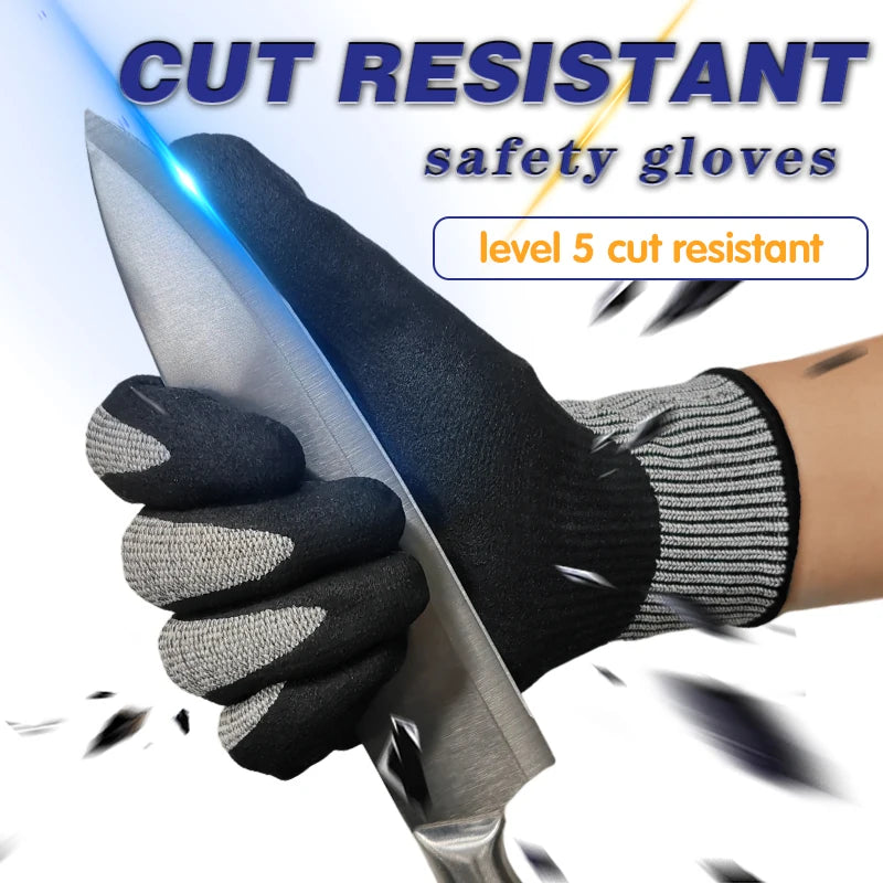 Custom Logo Printing Heavy Duty Nitrile Coated Work Gloves Cut Resistant Sandy Hand Protective Dipped Technology for General