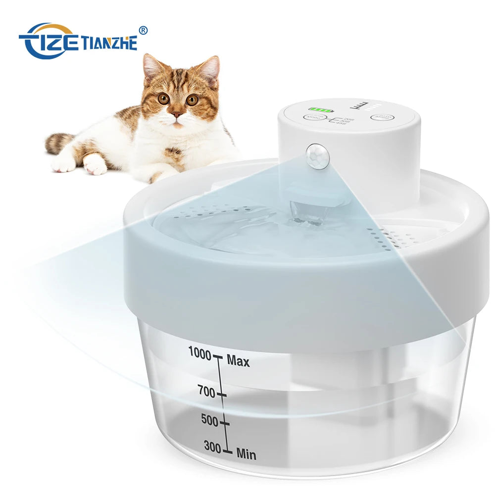 TIZE Automatic USB Powered Electric Pet Water Dispenser Functional Dog Bowl Cat Water Fountain