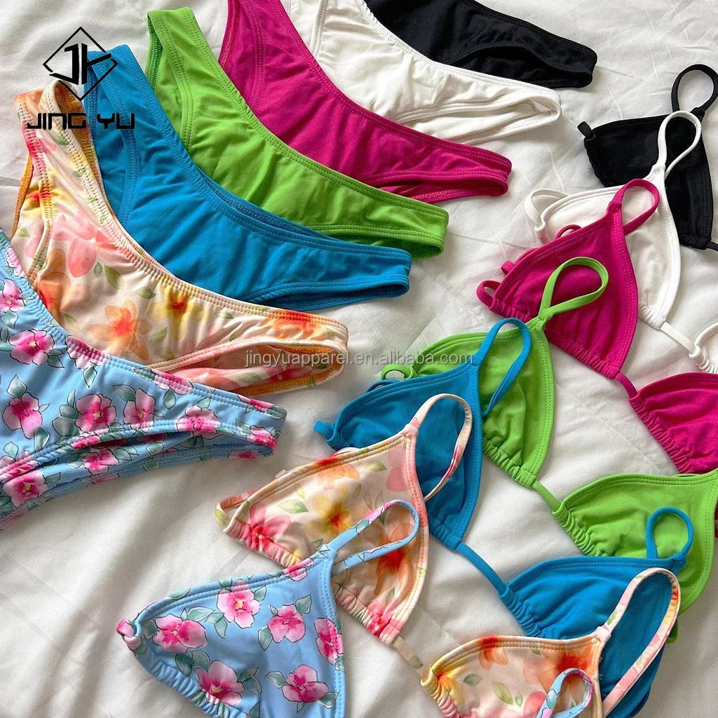 Custom Bikinis Manufacturers Custom Bathing Suits for Women Wholesale Swimwear Fabric Print Women Swimsuits 2024