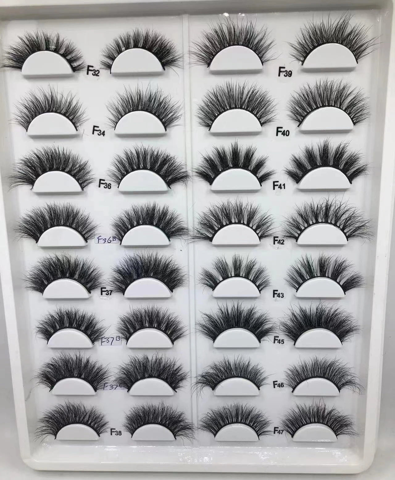 F32-47 Wholesale Private Label 15mm Fluffy Mink Eyelashes With Custom Eyelash Packaging Box Full Strip Lashes Vendor