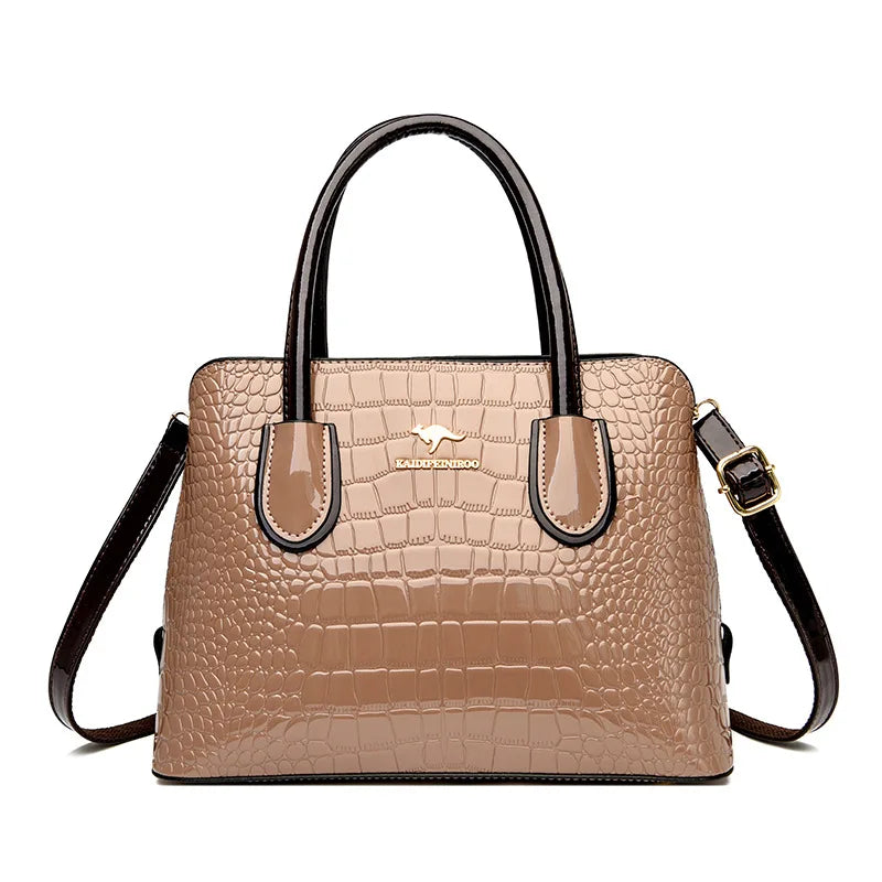 Famous Designer Bags Women PU Leather Handbags Luxury Ladies Hand Bags Fashion Crocodile Pattern Bag