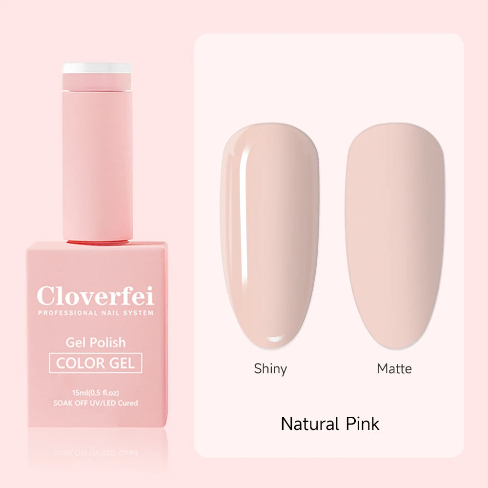 Cloverfei Highly Pigmented Natural Pink Uv Gel Polish Color Set China Wholesale Rubber Base Gel Nail Polish