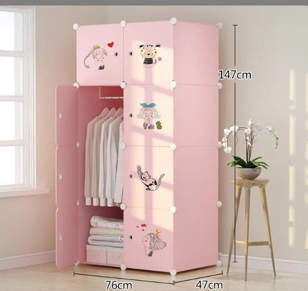 Plastic Foldable Extendable Wardrobe with Modern Design for Apartment Bedroom Living Room Home Use for Kids and Adults