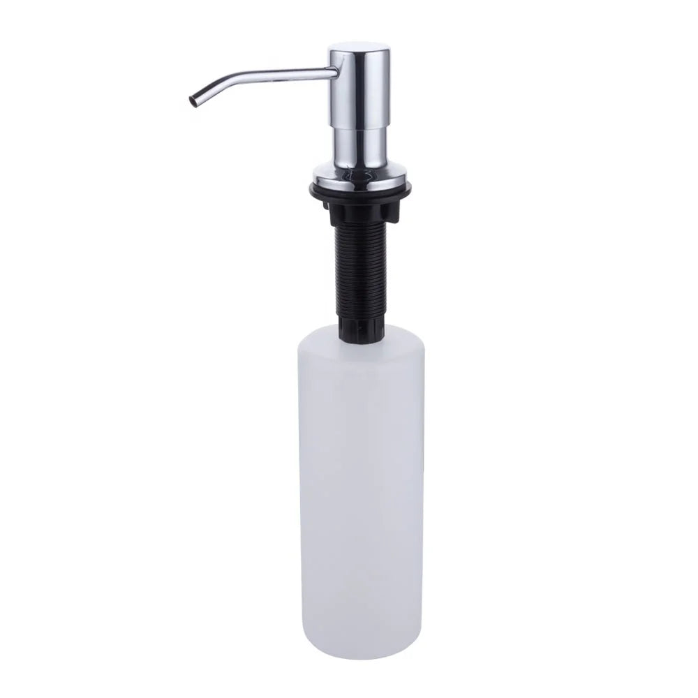 Stainless Steel Sink Hand Soap Dispenser 500ml PE Bottle Pump Foam Modern Design Custom Finish