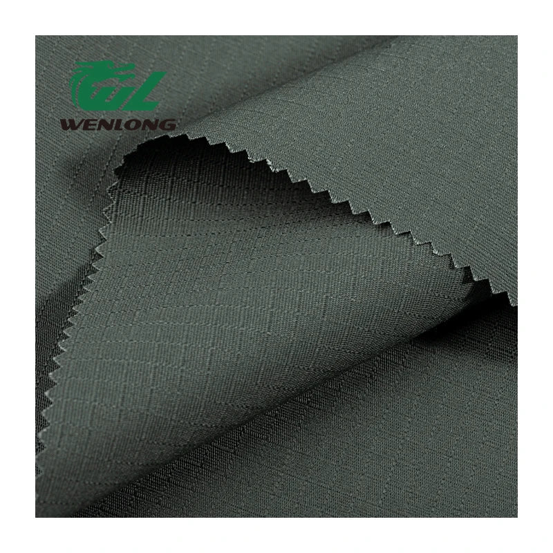 RTS Camouflage Ripstop Woven Flame Retardant Waterproof Tear-Resistant Plain Dyed Fabric T/C 65/35 Dark Green for Uniform Dre