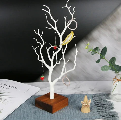 Acacia Tree Jewelry Rack Earrings Rings Necklaces Display Rack  Fashionable And Creative Home Jewelry Storage