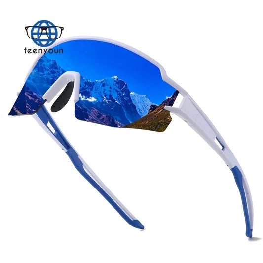 Teenyoun Polarized Sunglasses Men Oversized Frame One Piece Sun Glasses Outdoor Cycling Sports Glasses UV400 2024 Wholesale