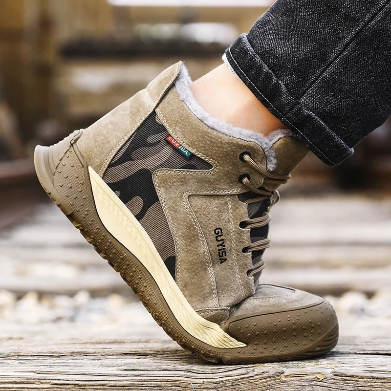 For Brand Unisex Soft CE Steel Toe Safety Boots ODM/OEM Hot Sale Camouflage Canvas Upper for All Seasons