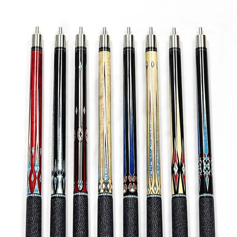 Premium Quality  1/2 Billiard Pool Cue Canadian Maple Wood Linen Wire Hand Grip 58 Inch Length 12.5MM Tip  Uni-Lock  Joint St