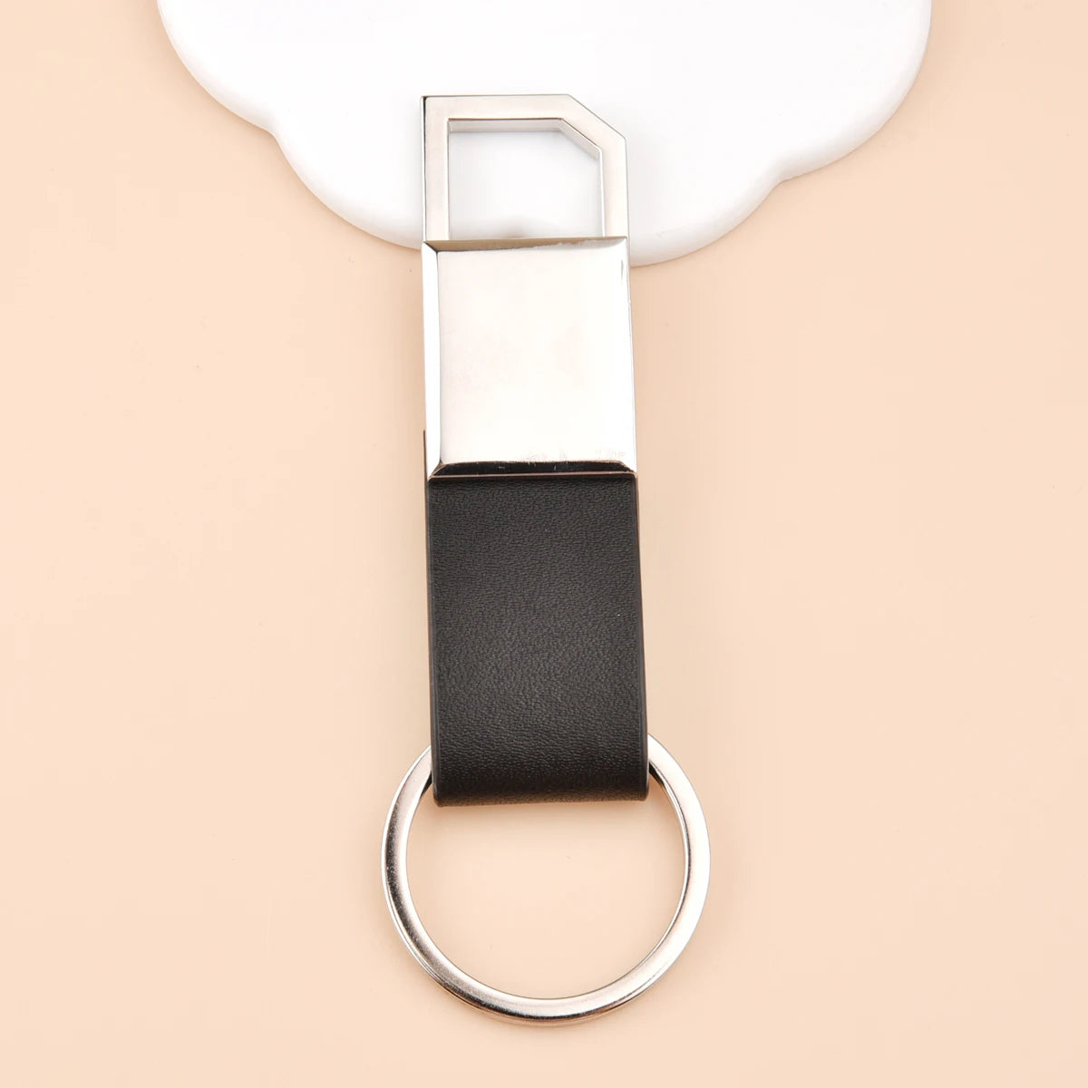 2024 Luxury Car Pu Leather Keychain  Custom logo Blank Metal Leather Key Chain Key Holder