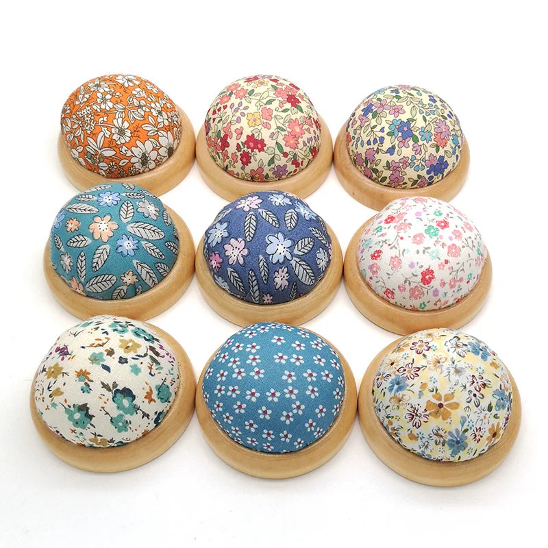 Wooden Base Pin Cushion Needlework Needle Holder Quilting Accessories Sewing Accessory Pincushion Pin Cushion