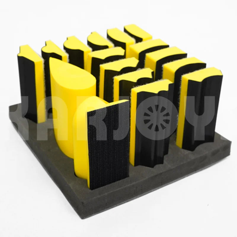 16 Pieces  Grinding Block Kit Hand Polishing Pad Sanding Blocks for Car Body Polishing