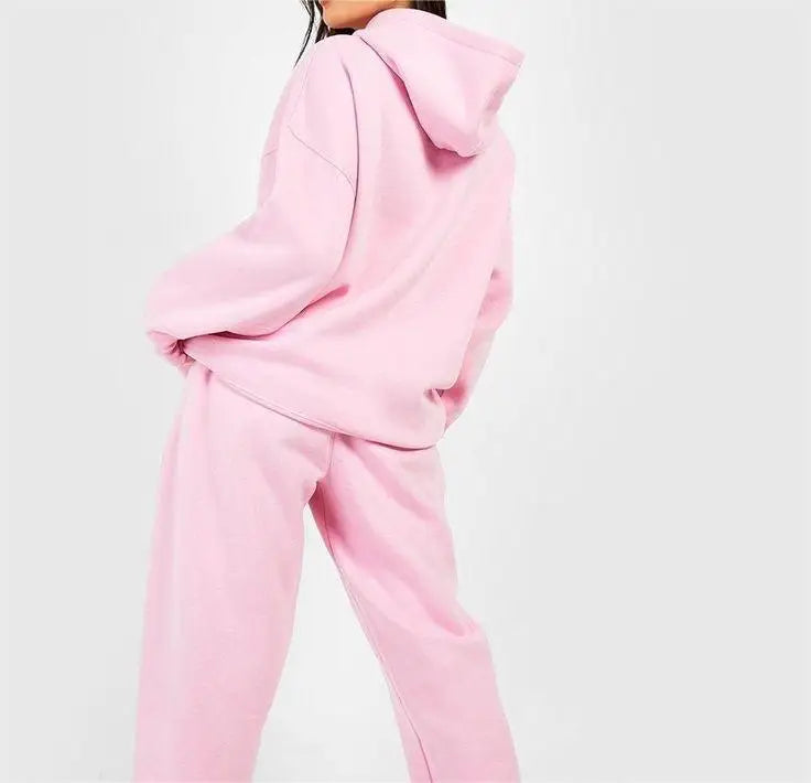 Women's Sports Sweatshirt Set Customizable logo Hooded Tracksuit Fabric for Comfortable Everyday Work Hooded Tracksuit
