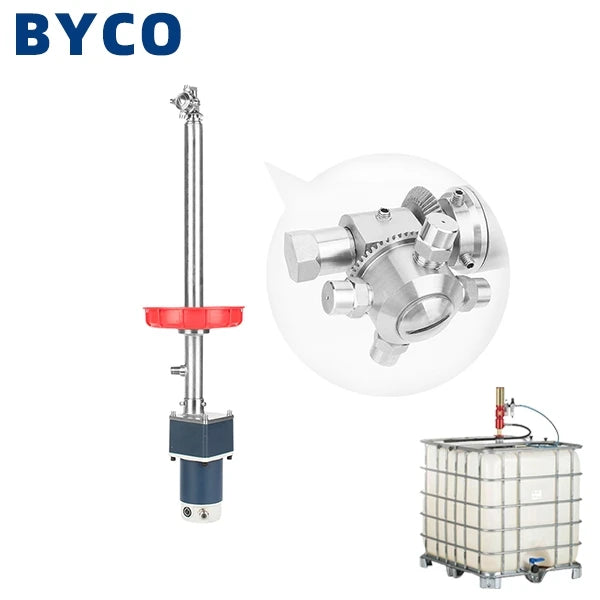 BYCO Stainless Steel 316L Ibc Tote Tank Cleaning Nozzle System High Pressure Rotating Cleaning Head