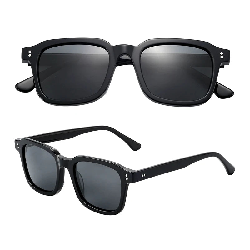 Italy Design Luxury Custom Square Unisex Men Fashion TAC Polarized Acetate Sunglasses UV400