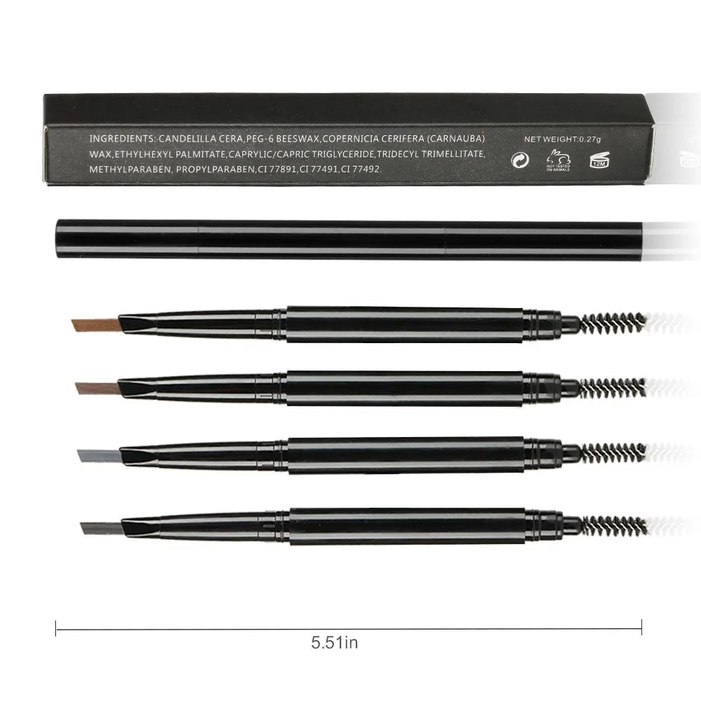 Private Label Custom Brow Pen Retractable Vegan Slim Eyebrow Pencil Cruelty Free Eyebrows Pencils Water Proof Suppliers
