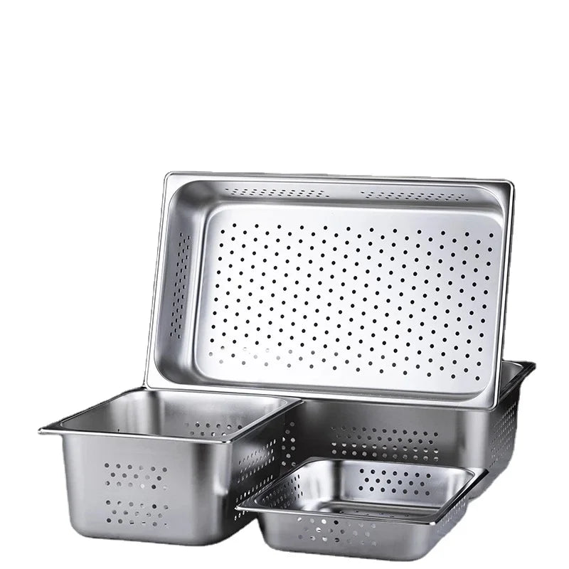Catering Restaurant Cafe Hotel Kitchenware Gastronorm Containers Commercial Stainless Steel Rectangular Food Basin GN Pan
