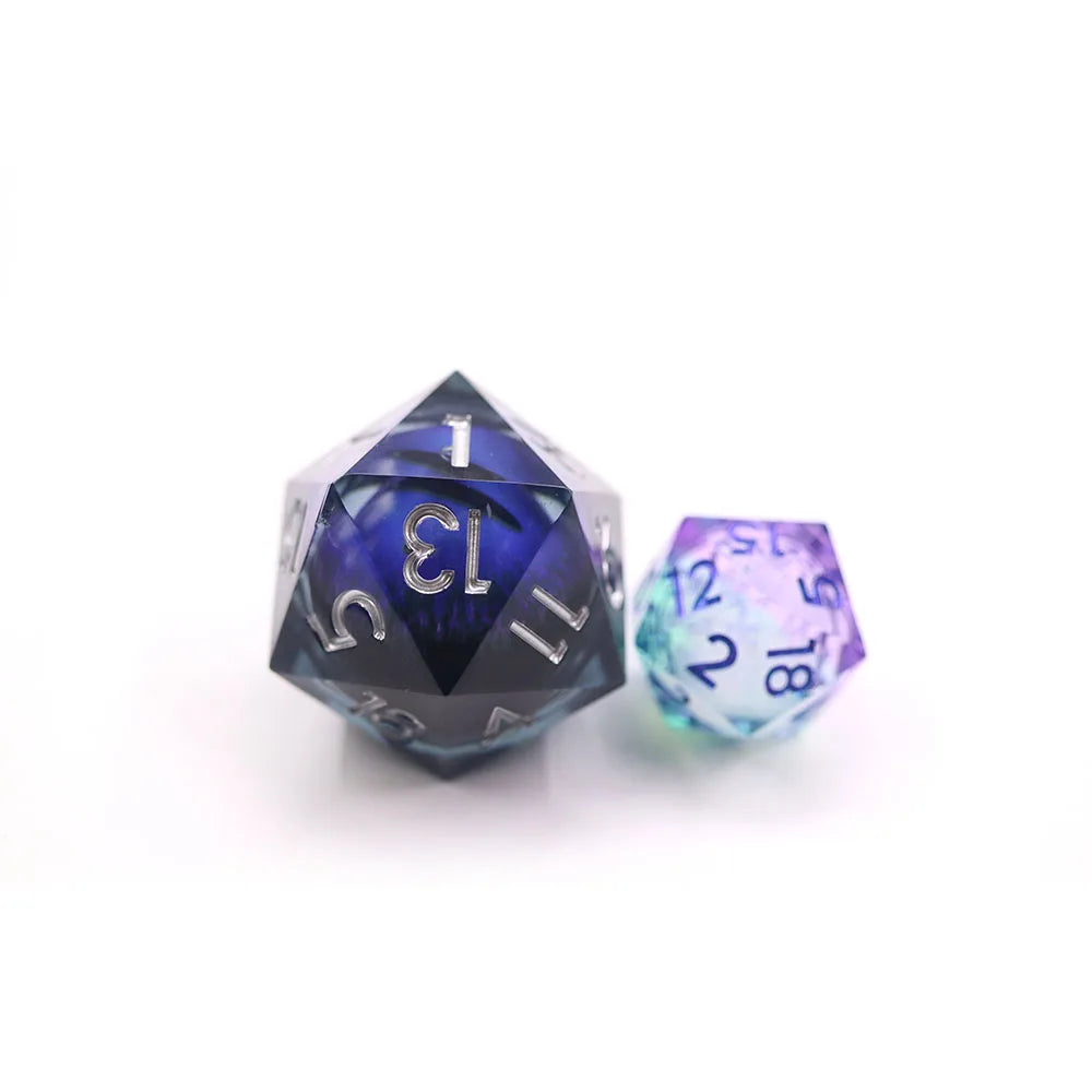 Factory Price Newest Design Dragon Eyes Dnd Custom Oversize 33mm Single Dice D20 Liquid Core Dice Large Dice