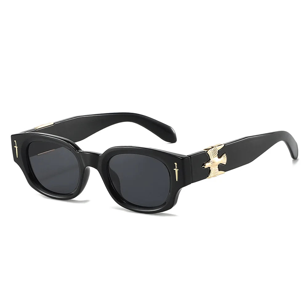 2024 Fashion Metal Accessories Retro square Sunglasses Men Women Custom Own logo Wholesale Trend Eyeglasses Frames