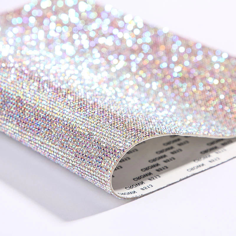 Hot Sale Crystal Ab Rhinestone Sheet Adhesive Hotfix Rhinestone Diamond Sticker Sheet for Clothing Shoes Craft