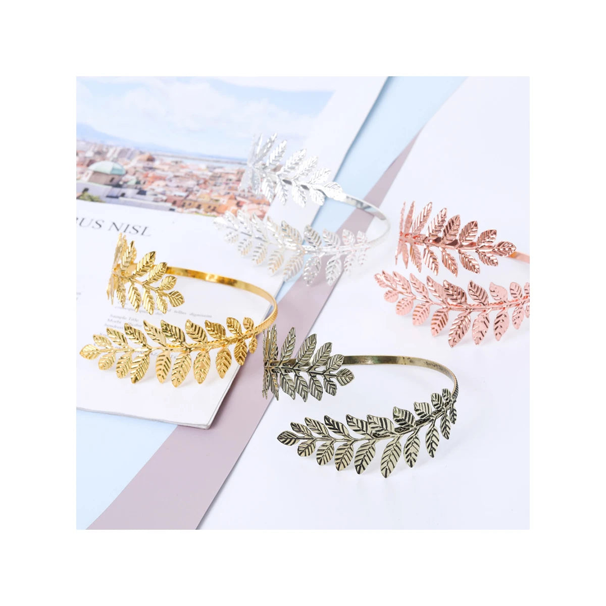 New Fashion Women Metal Leaf Armband Gold Cuff Bracelets Open Arm Bangle Charm Alloy Jewelry Wholesale