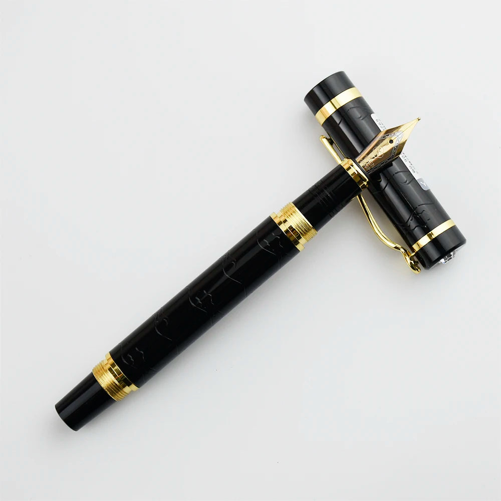 Best Unique Product Factory Brand High-end Black Classic Heavy Metal Fountain Pen Ink Bottle Luxury Pens for Men