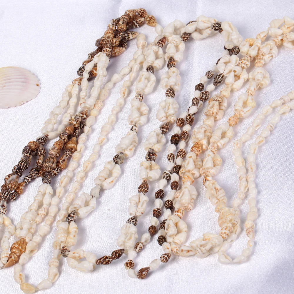Natural Solid Color Shell Necklace Summer Beach Seashells Bohemian Women Seashell Choker Necklace Pendants Handmade Jewelry