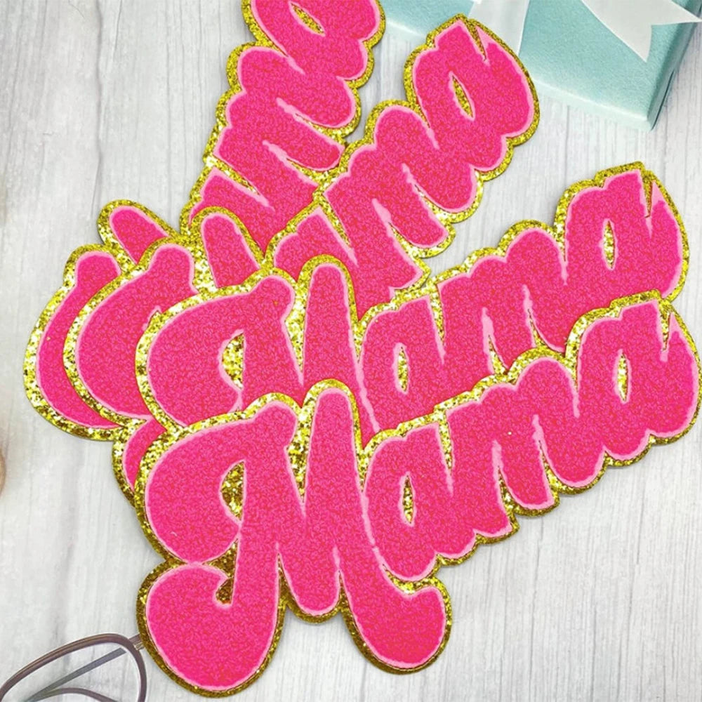 Wholesale Mama Custom Hat Chenille Patches Iron on