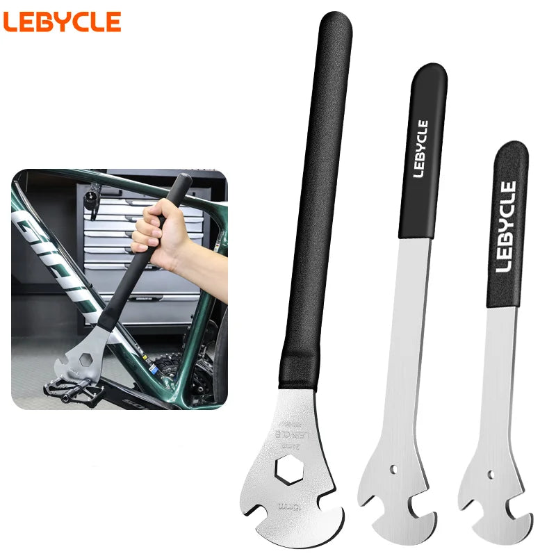 LEBYCLE Bicycle Pedal Wrench Bike Pedal Removal Spanner Installation Tool Cycling Pedal Remover Repair Tool Shop Tools