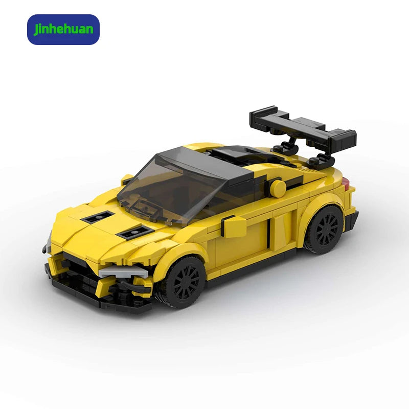 Nostalgic Factory Plastic Brick Trader Yellow Super Car Building Blocks for Girls Toys Building Block Sets Car