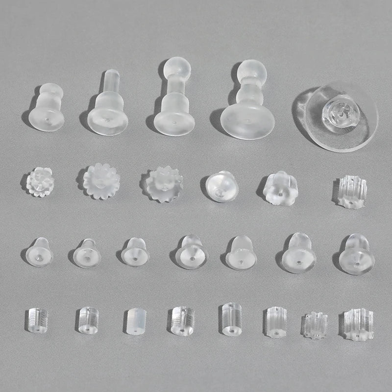 Soft Earring Backs Novel Silicon Earring Stoppers Clear Earring Backing Replacement for Stud Post Hypoallergenic