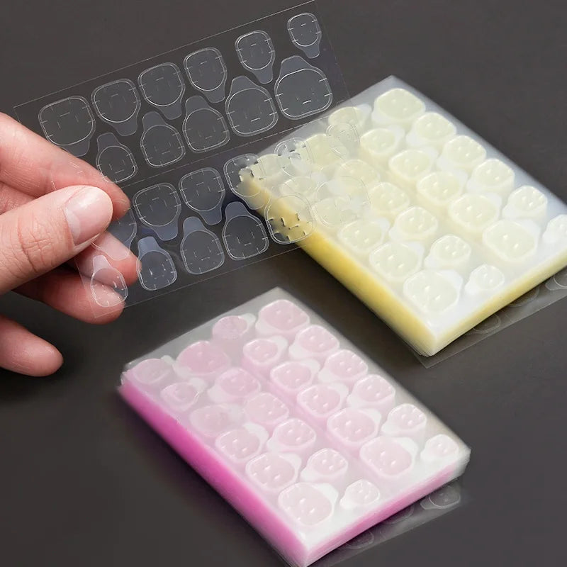 Wholesale French Tip Press UV Nail Glue Tape Waterproof Adhesive Tabs Transparent Double-Sided Eco-friendly Non-toxic for Nai